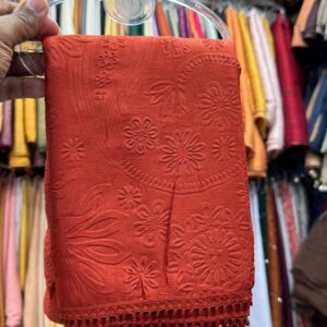 Burnt Orange Woven Saree