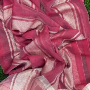 Pink Handwoven Cotton Silk Saree