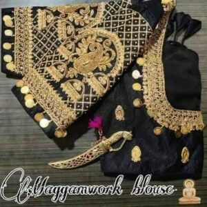 Black Velvet Zari Work Blouse